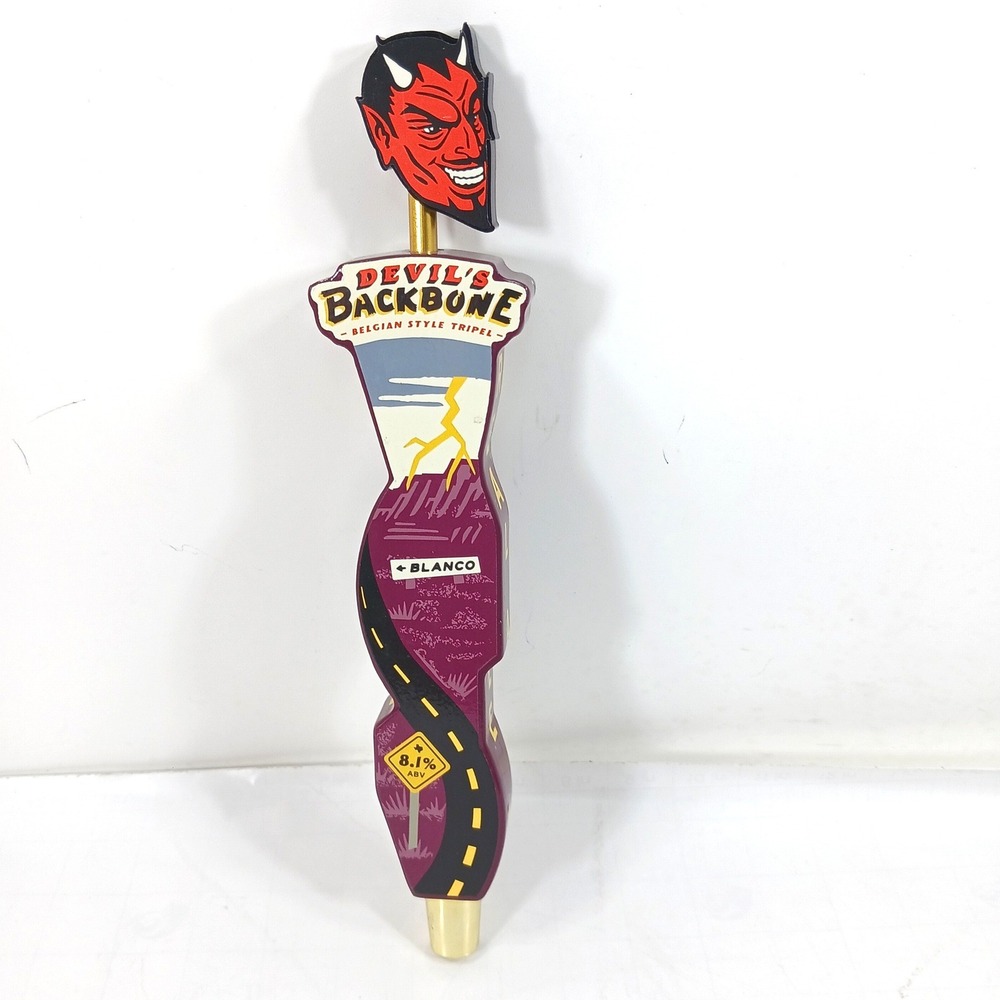 Real Ale Brewing Devil's Backbone Belgian Style Tripel Beer Tap Handle 11.5"